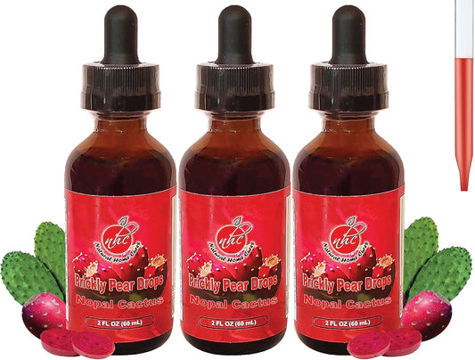 Potent Natural Home Cures Prickly Pear Cactus Extract (Nopal Cactus Supplement) - Bioavailable Tincture with Powerful Betalains - 2oz Bottle