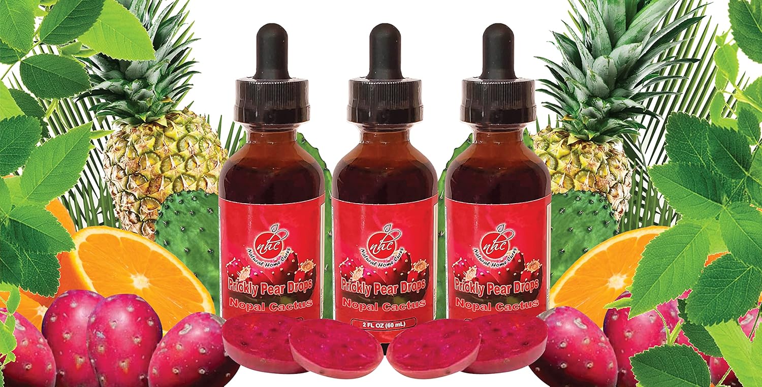 Potent Natural Home Cures Prickly Pear Cactus Extract (Nopal Cactus Supplement) - Bioavailable Tincture with Powerful Betalains - 2oz Bottle