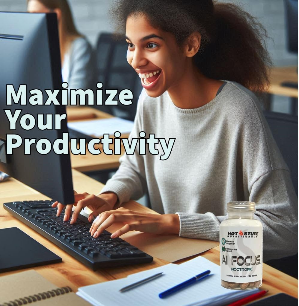 Potent Nootropic AI Focus Supplement - 90 Tablets for Enhanced Cognitive Function and Mental Stamina