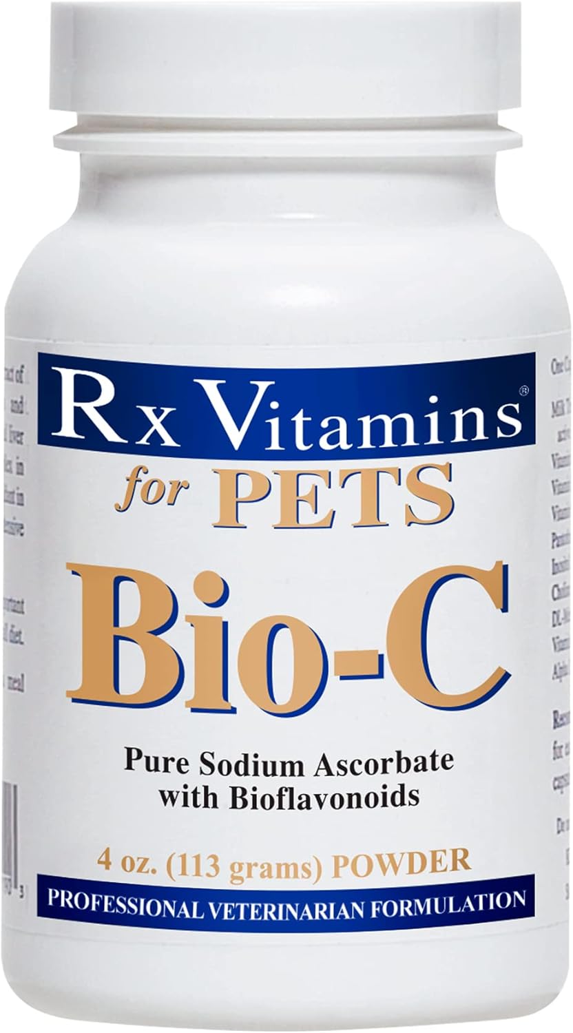 Powdered Vitamin C Immune Support for Pets - Pure Antioxidant Powder for Dogs and Cats - Vitamin C Supplement for Pets - 4 oz.