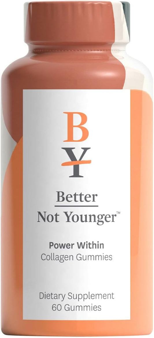 Power Within: Collagen Gummies for Skin & Scalp - Better Not Younger Dietary Supplement for Hair, Skin, & Nails