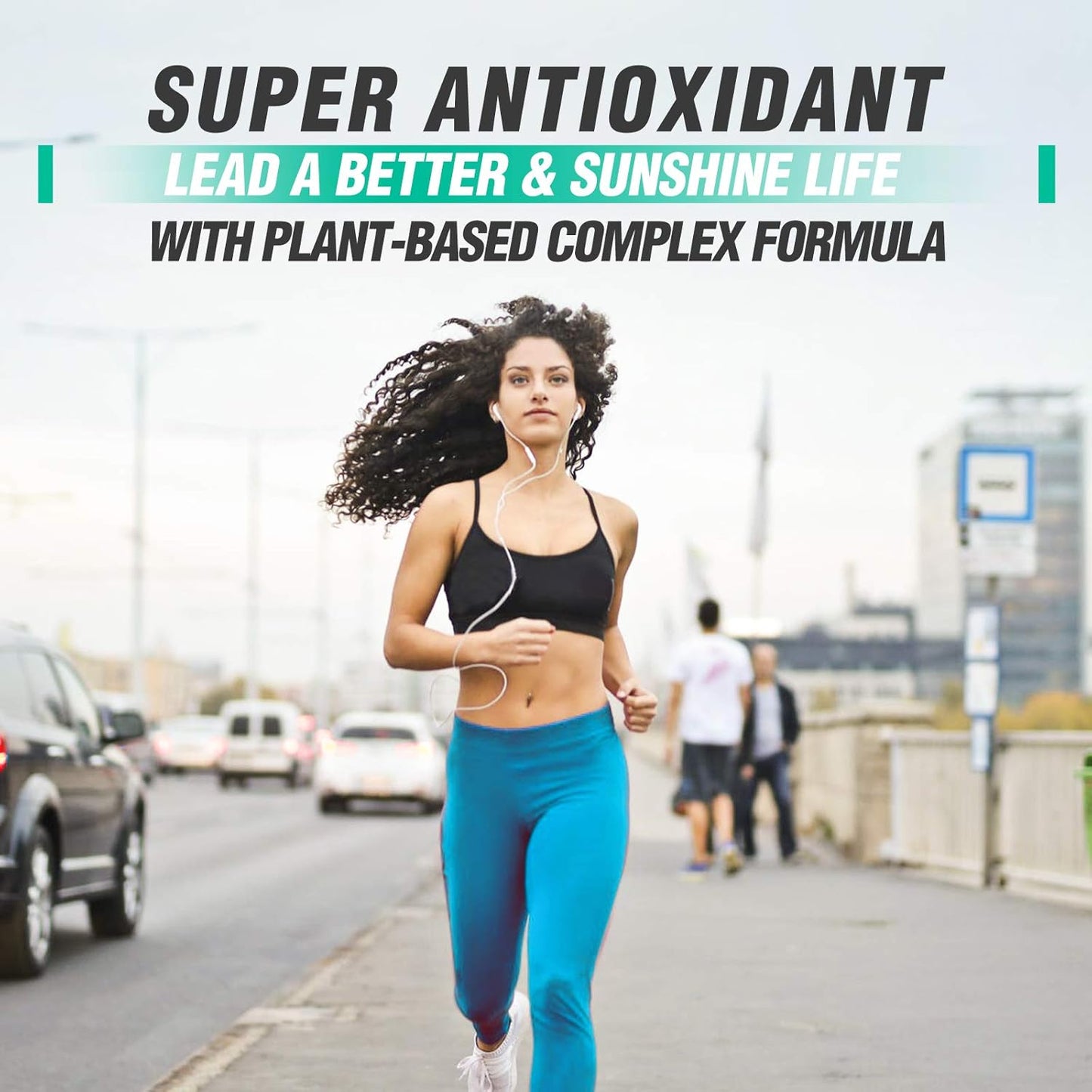 Powerful Antioxidant & Immune Support with Green Tea Extract, Grapeseed, Milk Thistle - Herbal Blend for Skin Care - 90 Vegan Capsules