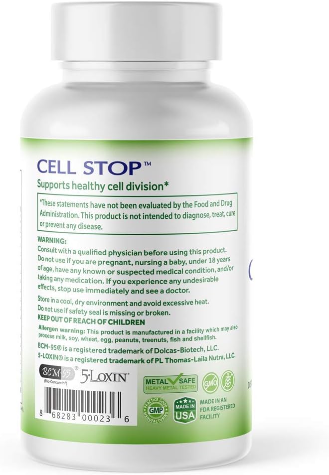 Powerful Cell Division Support Capsules with Reishi Mushroom and Natural Ingredients - 120 Veggie Caps