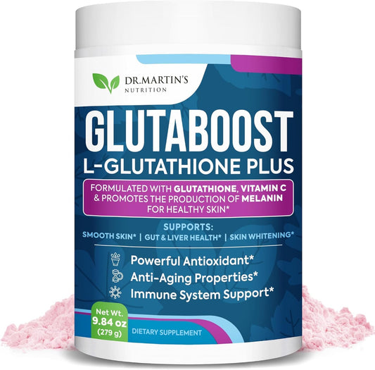 Powerful Glutathione Powder with Collagen & Vitamin C | Anti-Aging & Skin Brightening Formula | Immune, Gut & Liver Support | Dr. Martin's Nutrition