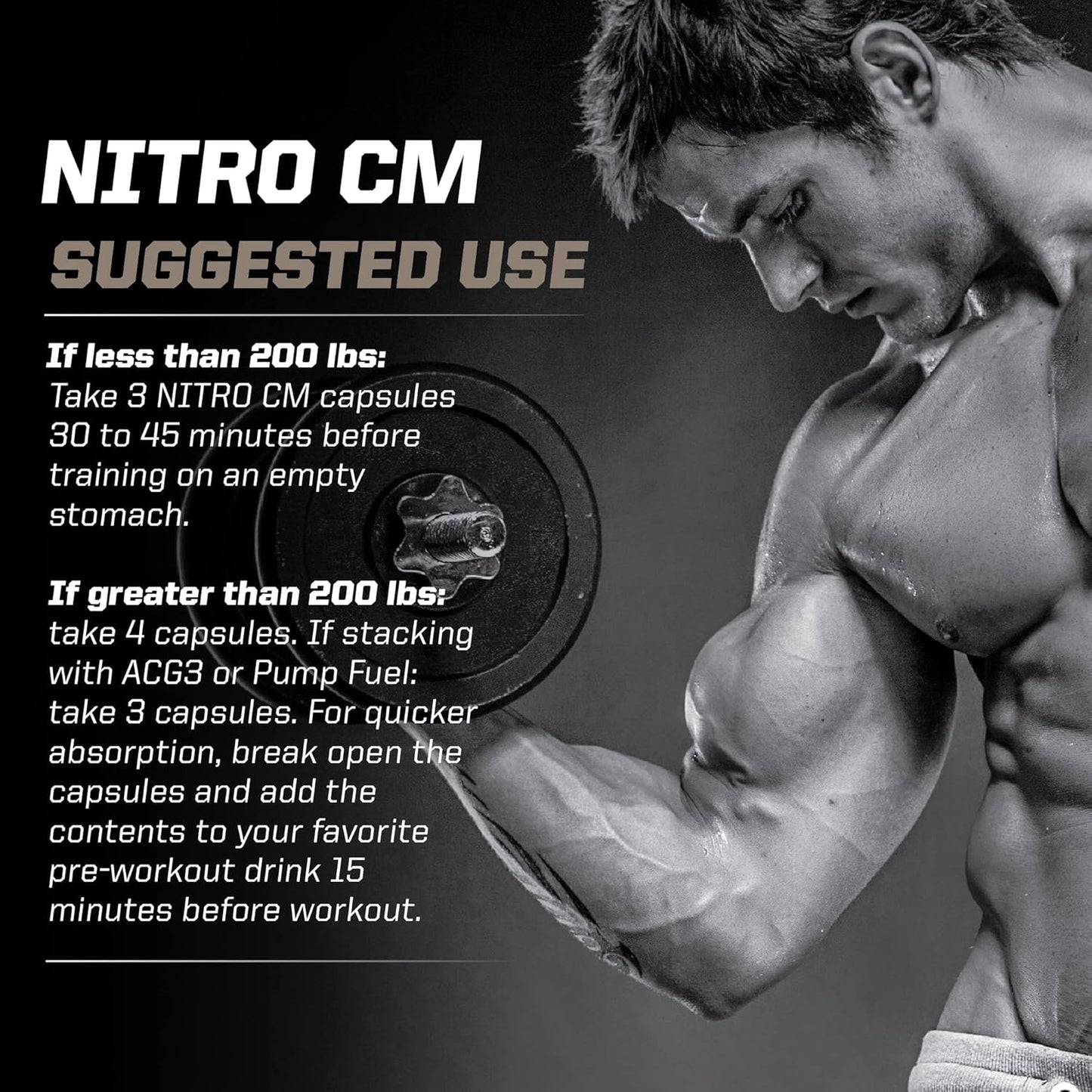 Powerful PMD NitroCM Supplement for Enhanced Muscle Growth and Recovery, 60 Capsules