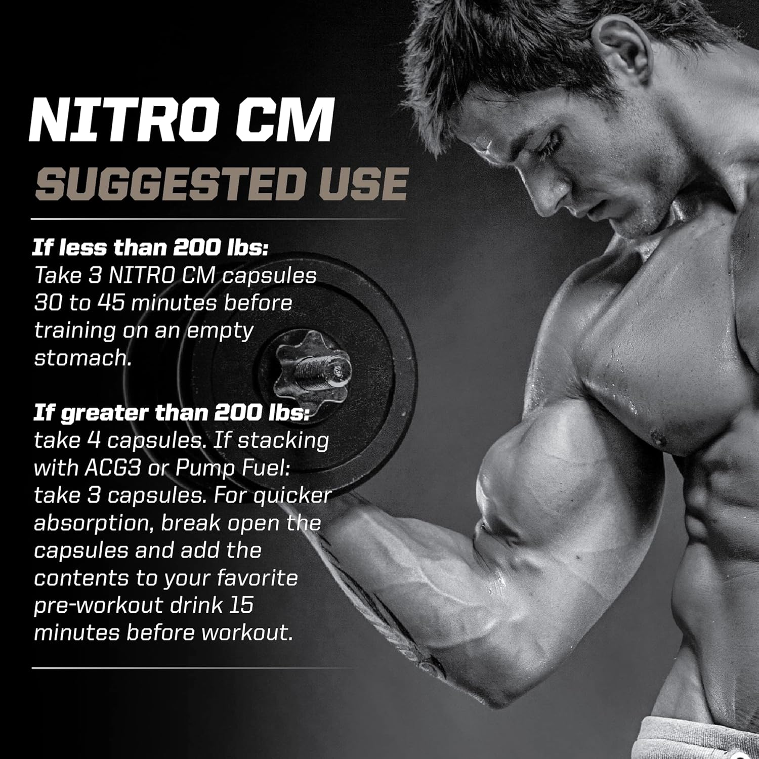 Powerful PMD NitroCM Supplement for Enhanced Muscle Growth and Recovery, 60 Capsules