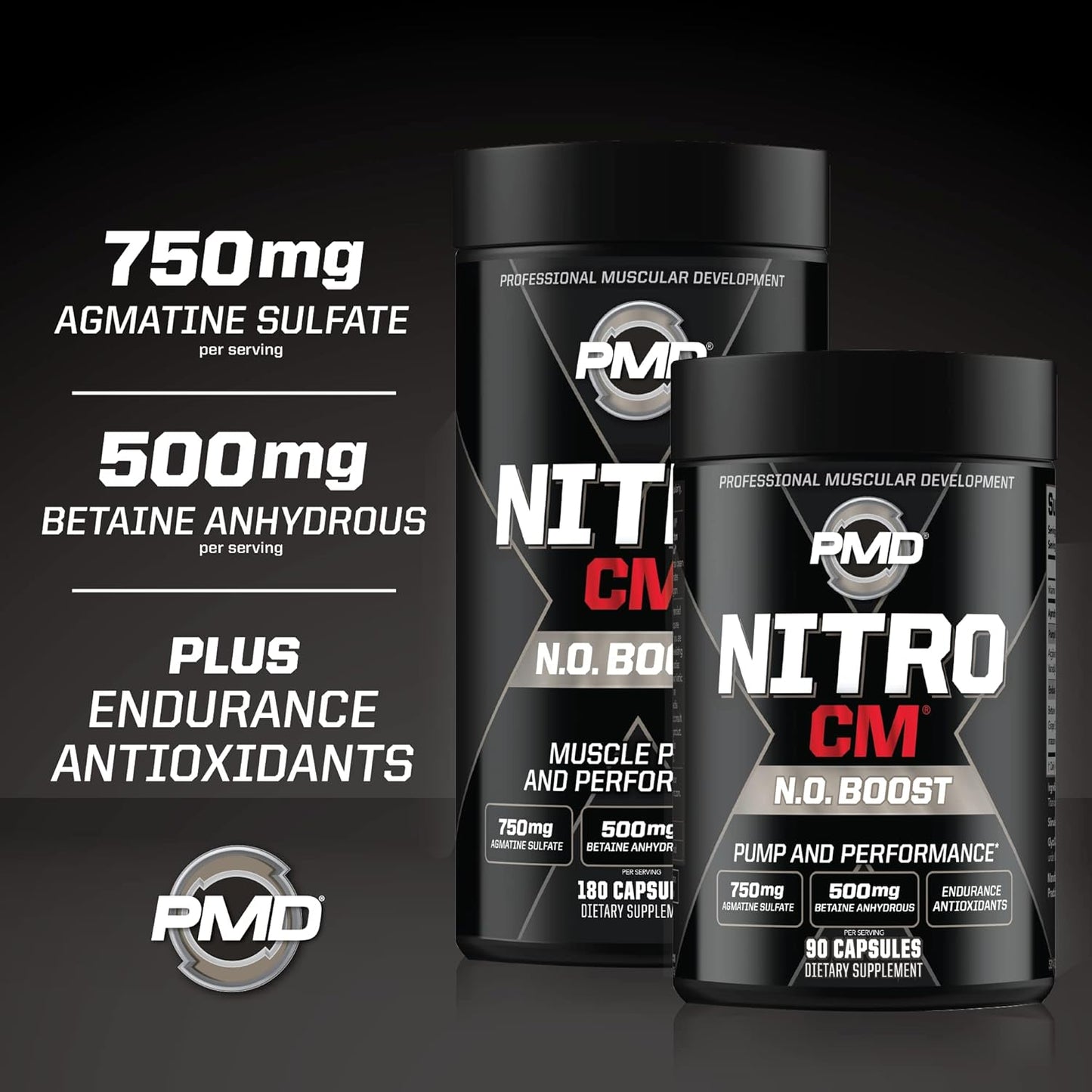 Powerful PMD NitroCM Supplement for Enhanced Muscle Growth and Recovery, 60 Capsules