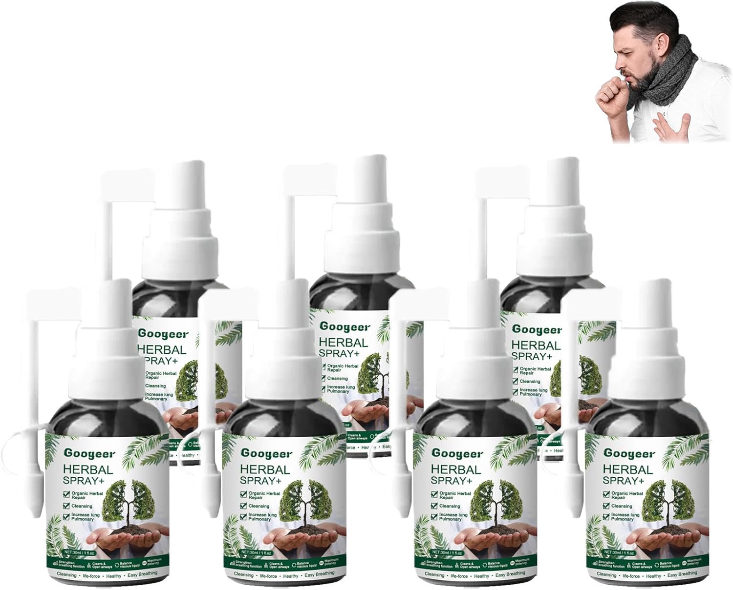 Powerful Respinature Herbal Lung Cleanse Spray for Lung Support (7PCS)