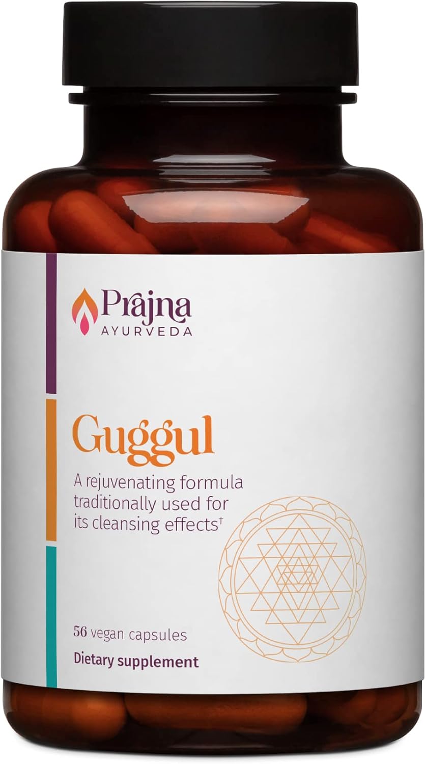 Prajna Ayurveda Guggul Formula by Dr. Kulreet Chaudhary: Cleansing Mind & Body (56 Capsules, 500 mg)