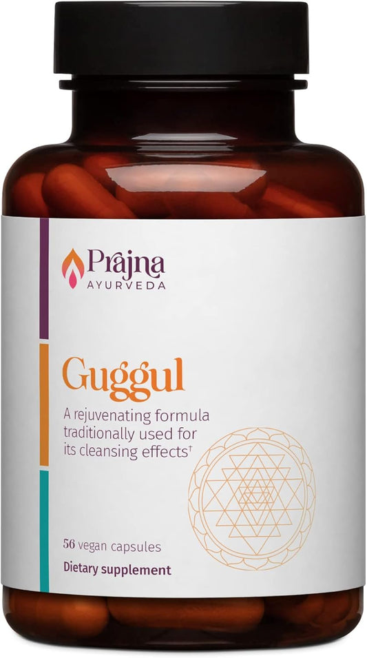 Prajna Ayurveda Guggul Formula by Dr. Kulreet Chaudhary: Cleansing Mind & Body (56 Capsules, 500 mg)