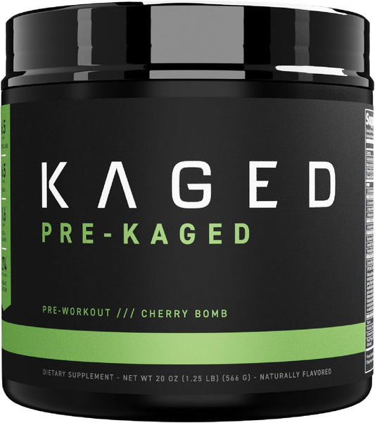 Pre-Kaged Cherry Bomb Pre Workout Powder - Formulated with Creatine, Beta Alanine, and Pure Caffeine - 20 Servings