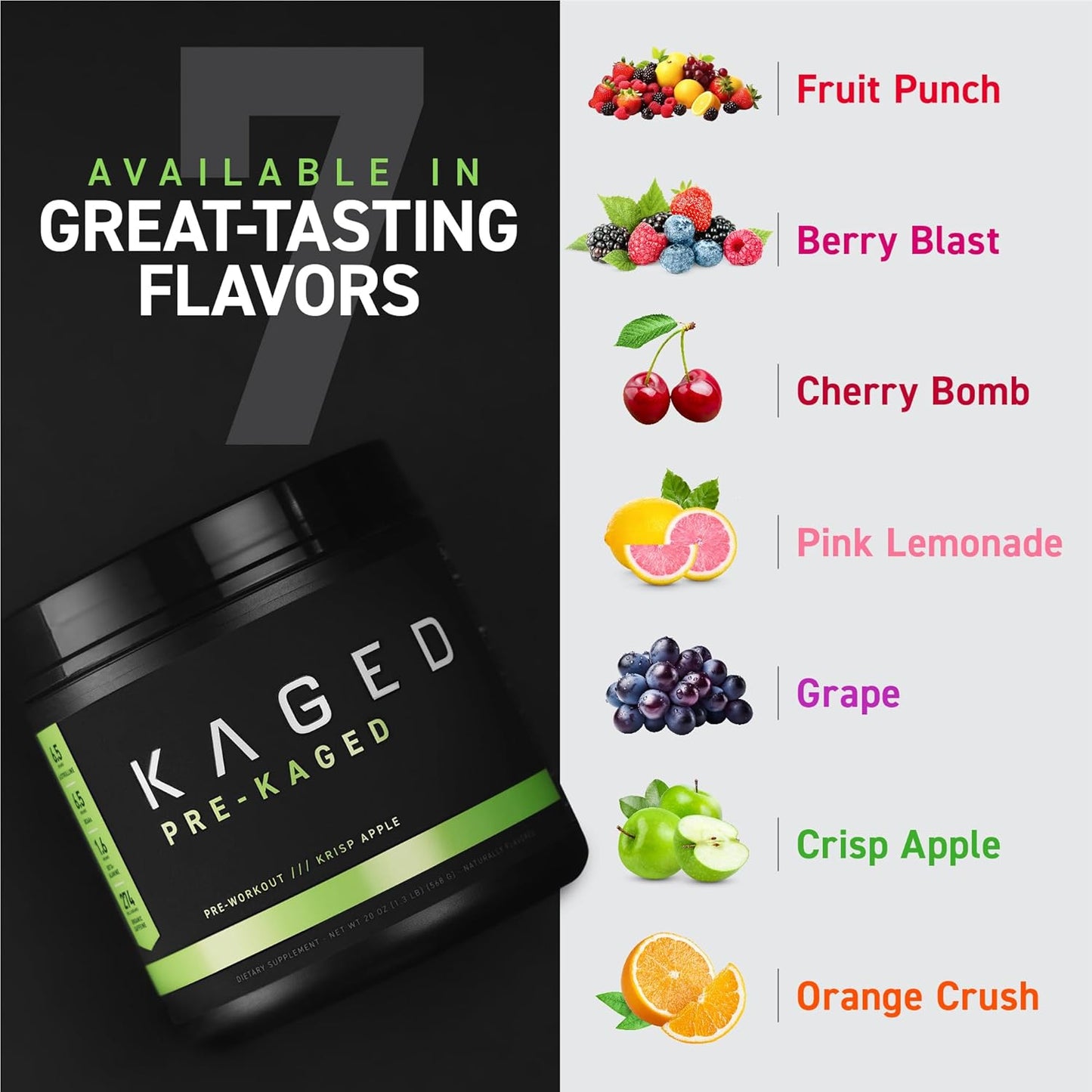 Pre-Kaged Cherry Bomb Pre Workout Powder - Formulated with Creatine, Beta Alanine, and Pure Caffeine - 20 Servings