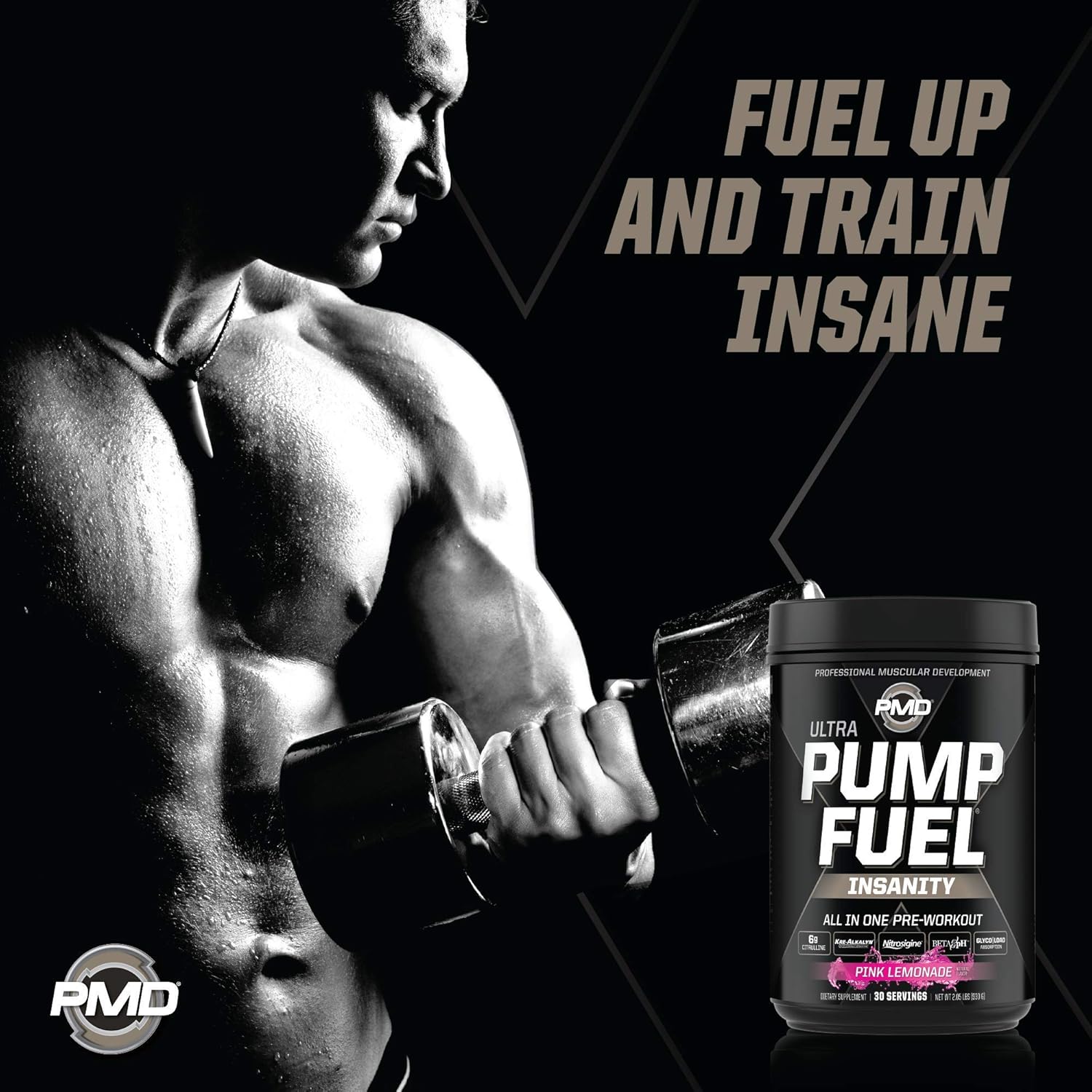 Pre Workout Combo: PMD Sports Ultra Pump Fuel Insanity Pink Lemonade + Sports Omega Cuts Elite Healthy Weight Support