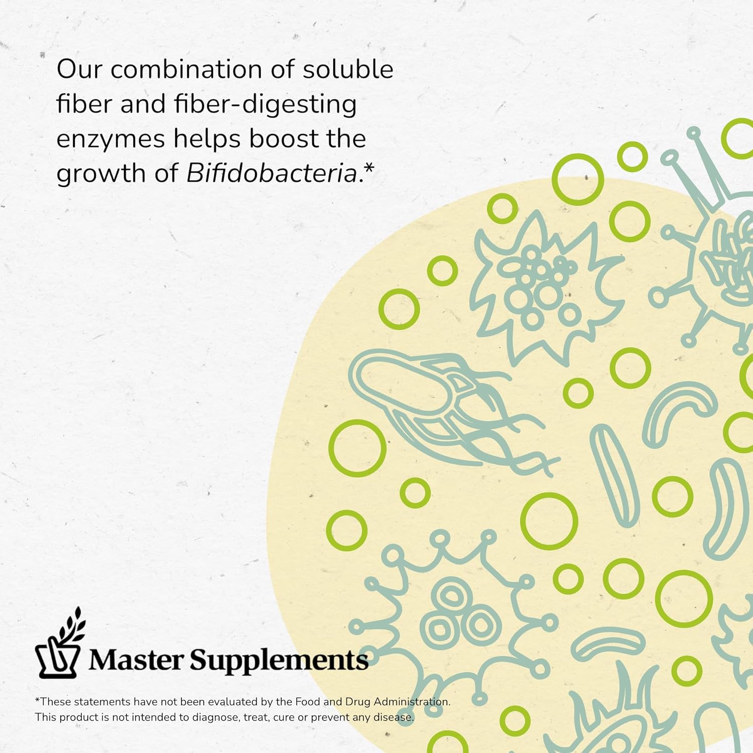 Prebiotic Fiber Supplement for Digestive Health - Vegan & Gluten Free - 6.35 oz - 50 Servings - Boost Probiotic Growth - Master Supplements TruFiber