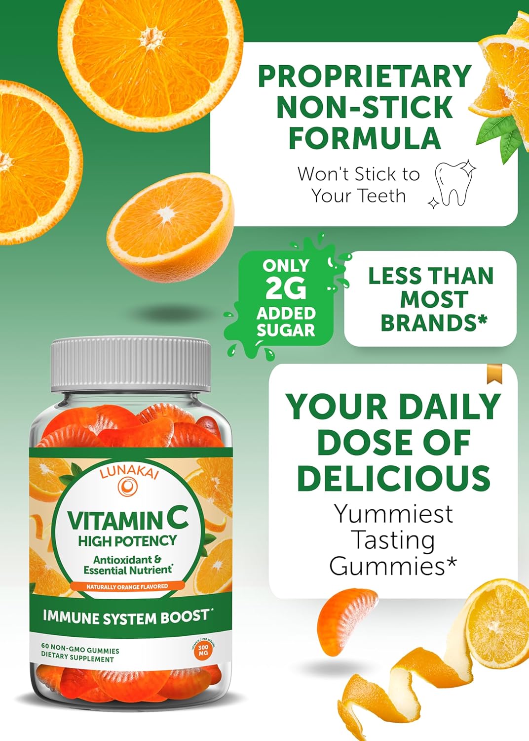 Pregnancy Multivitamin Bundle: Lunakai Prenatal & Vitamin C Gummies - Iron, Folic Acid, Organic & Vegan - 30 Day Supply