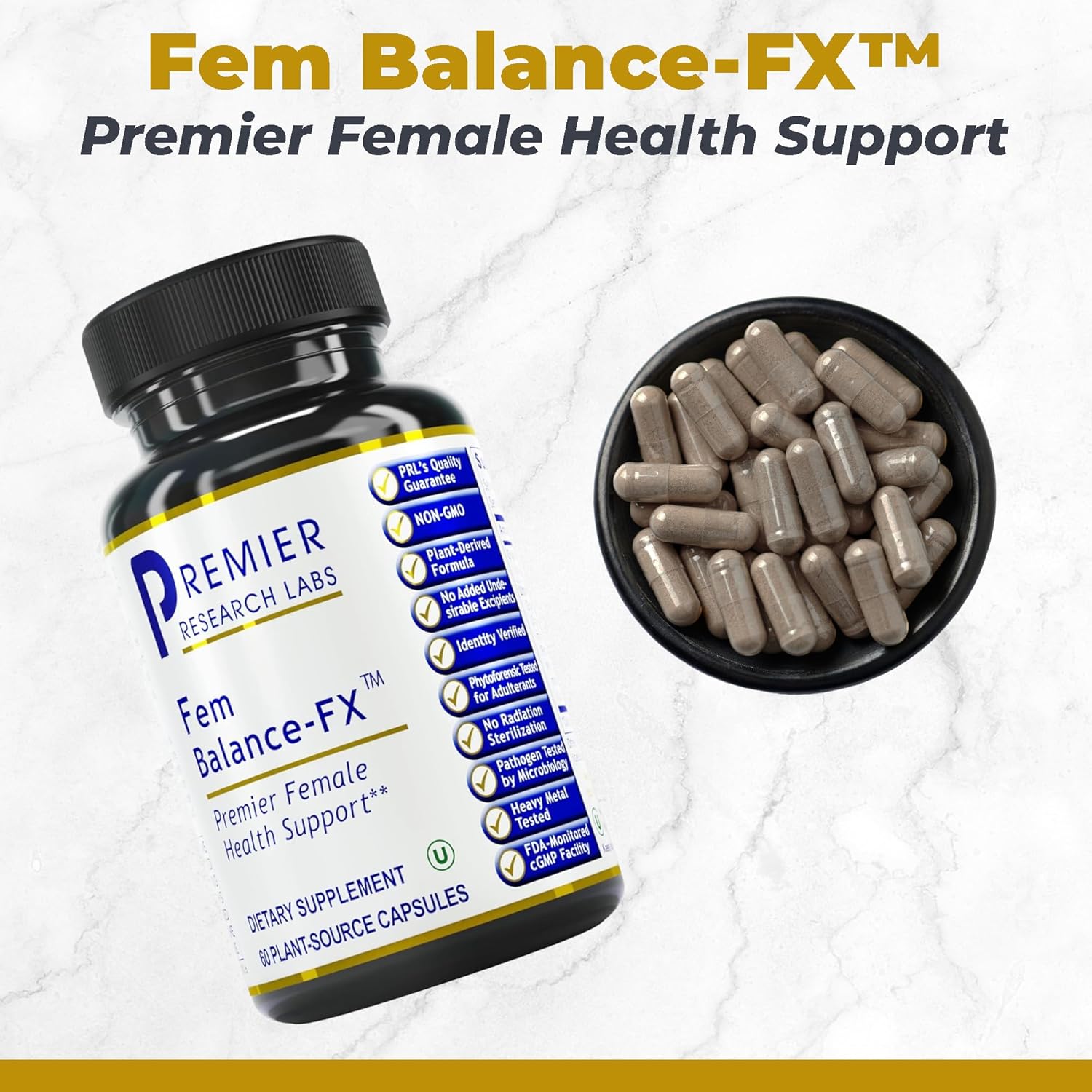 Premier Research Labs Fem Balance-FX Capsules - Vegan Formula for Female Health Support