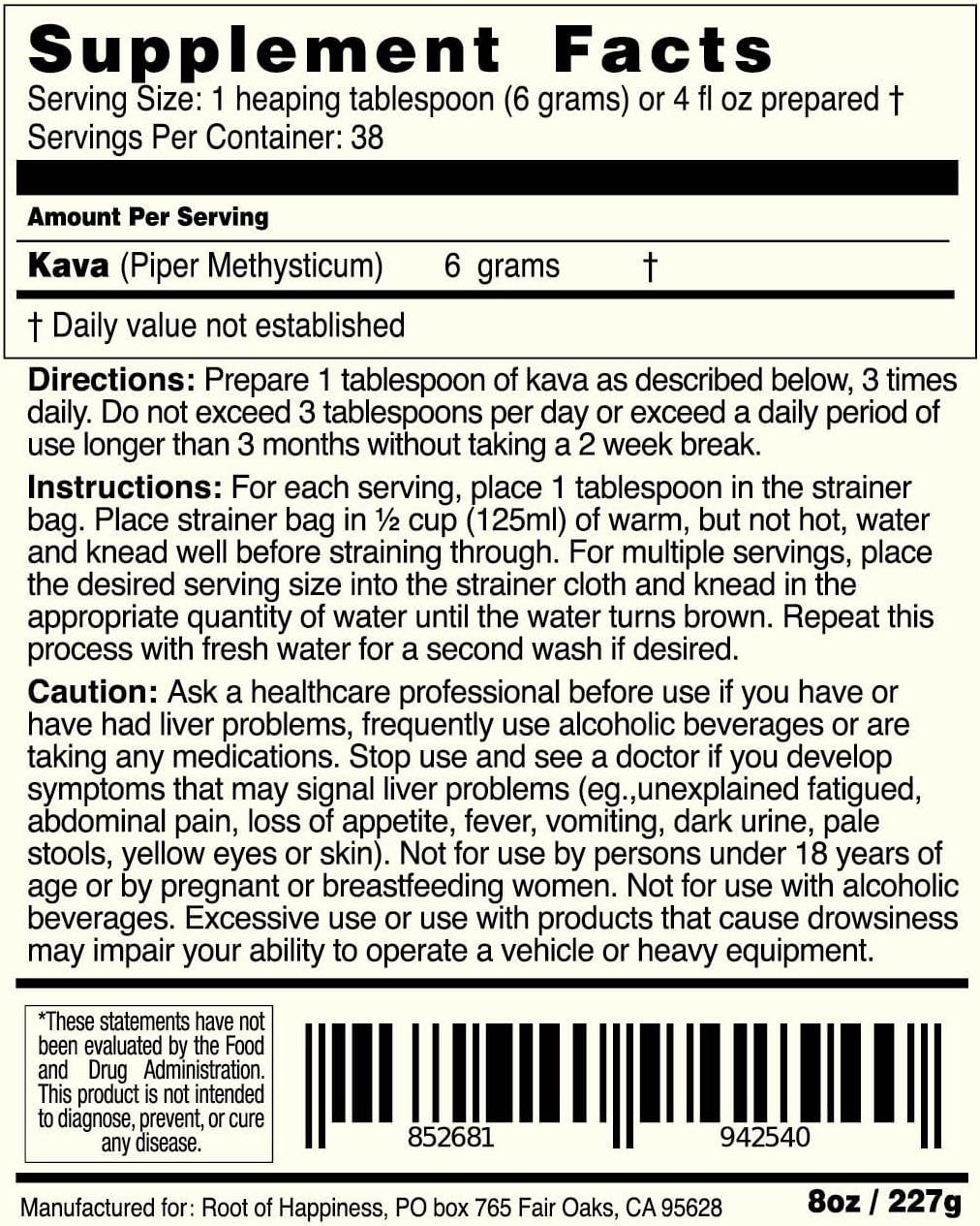 Premium 1/2lb Fijian Kava Powder - Natural Source of Happiness