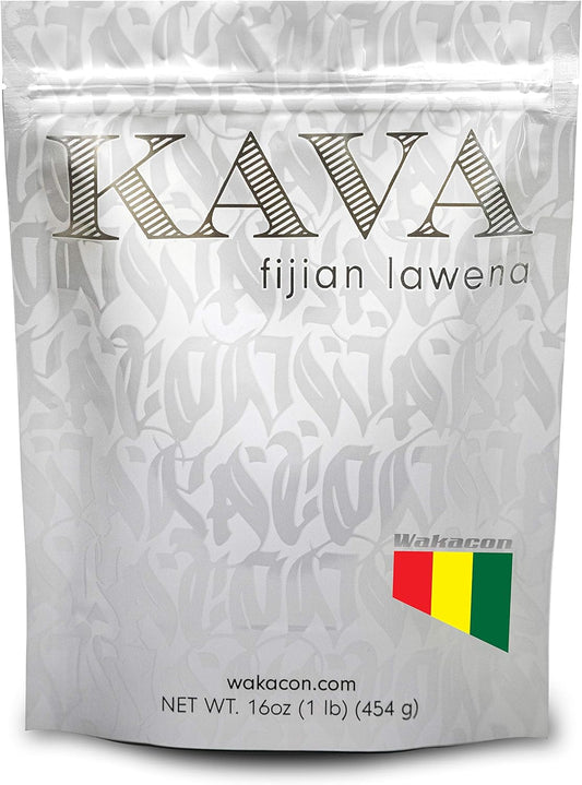 Premium 16 Oz Wakacon Kava Lawena Powder - Authentic Noble Crown Root from Fiji - Responsibly Sourced