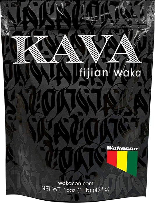 Premium 16 Oz Wakacon Kava Waka Powder from Fiji - Authentic Noble Kava Root Powder - Responsibly Sourced
