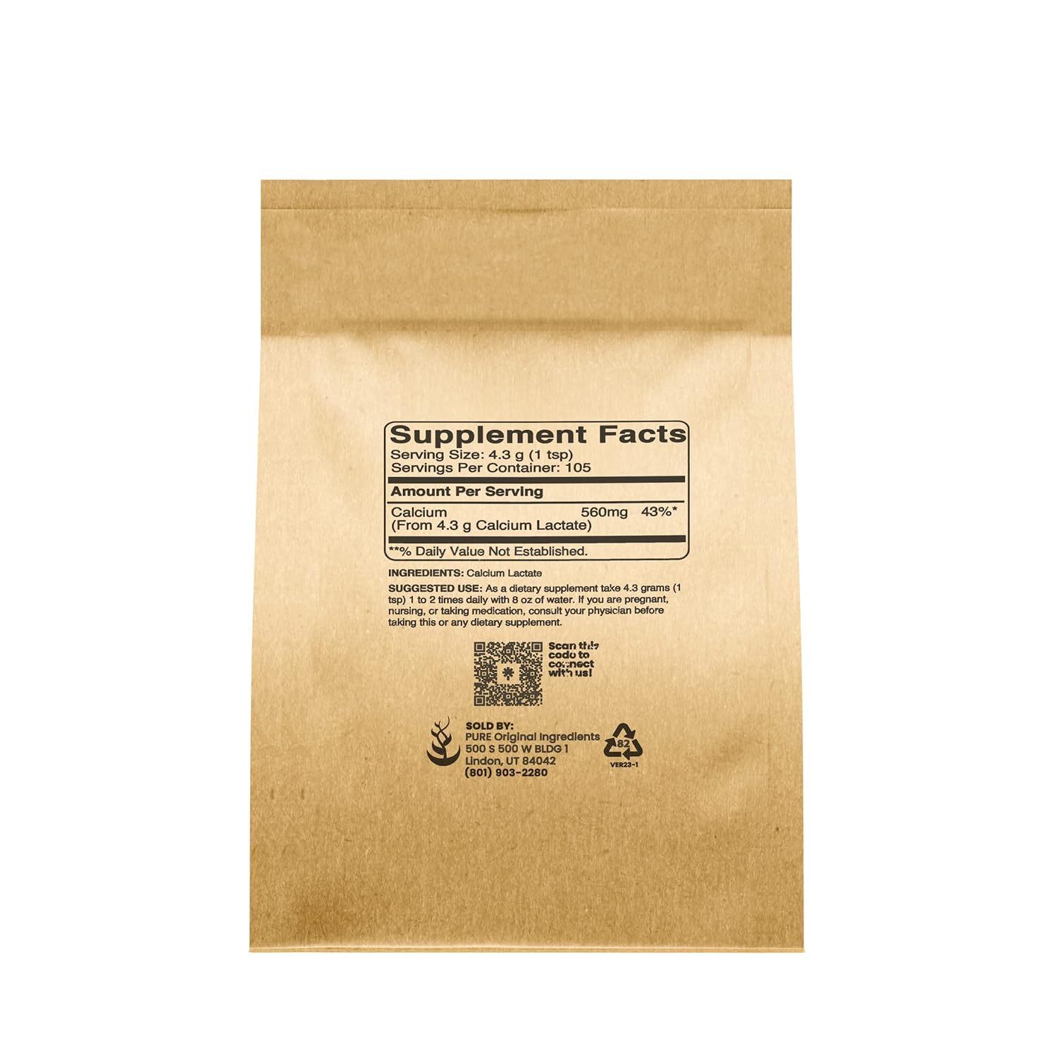 Premium 1lb Bundle of Calcium Chloride, Citrate, and Lactate - Pure Original Ingredients for Ultimate Calcium Supplementation