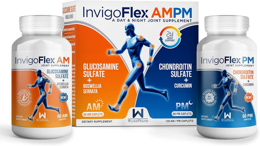 Premium 24-Hour Joint Supplement with Glucosamine, Chondroitin, Turmeric, and Boswellia Serrata for Knees, Hands, Back, and Hips - Non-GMO Formula