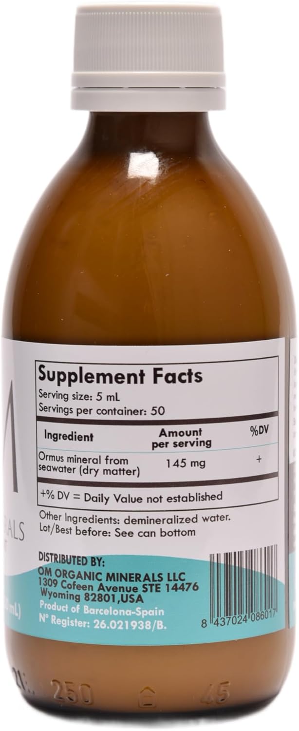 Premium 250 mL Monatomic Ormus Organic Minerals from Atlantic Waters - Concentrated Pure Minerals - 1 Unit