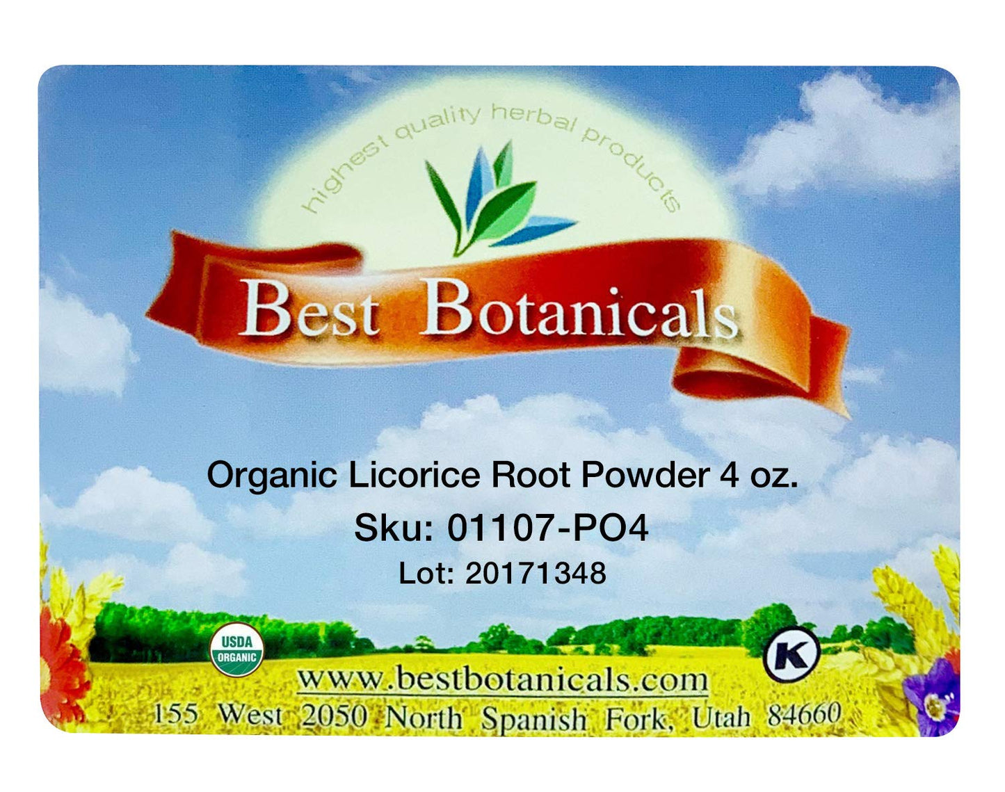 Premium 4 oz Licorice Root Powder by Best Botanicals - Natural Herbal Supplement
