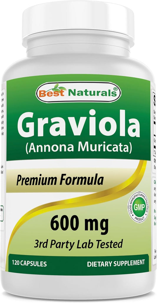 Premium 600mg Graviola Capsules - 120 Count - Annona Muricata Supplement for Natural Wellness - BoostGo Australia