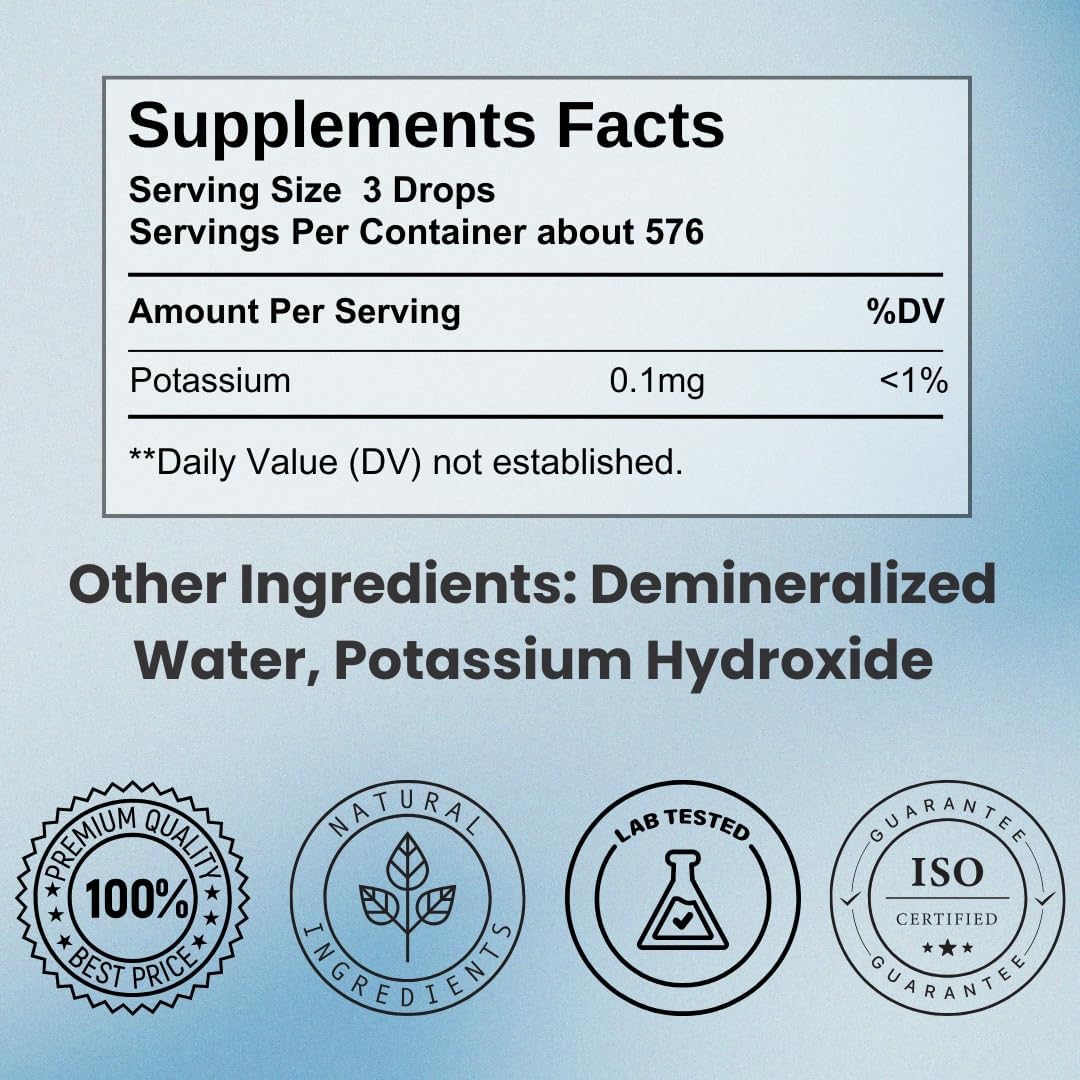 Premium Alkaline Water pH Booster Drops with Trace Minerals - Hydration Supplement for Alkaline Water & pH Balance - Non-GMO & Gluten Free - Ideal for Water Treatment