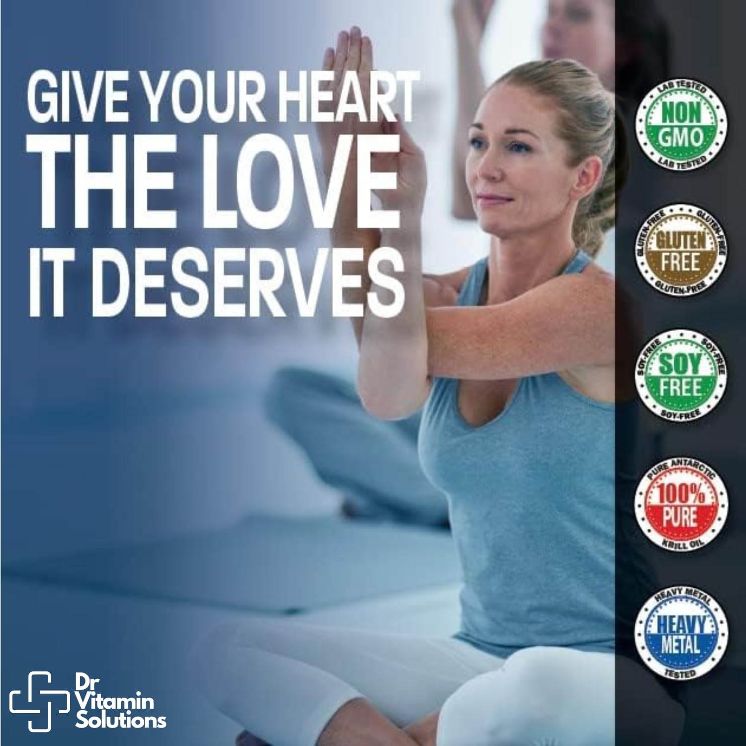 Premium Antarctic Krill Oil 1000mg - High Omega-3 EPA, DHA - Heart, Brain, Joint Health - Astaxanthin Blend, No Fishy Taste