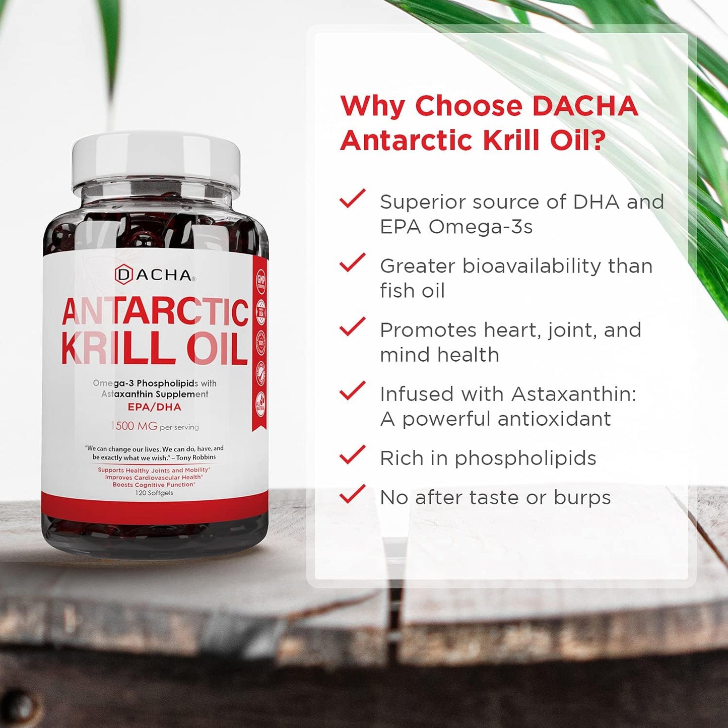 Premium Antarctic Krill Oil Softgels - 1500mg Omega-3, Astaxanthin, Phospholipids - 120 Softgels - Immune, Memory, Heart Support - Non-GMO
