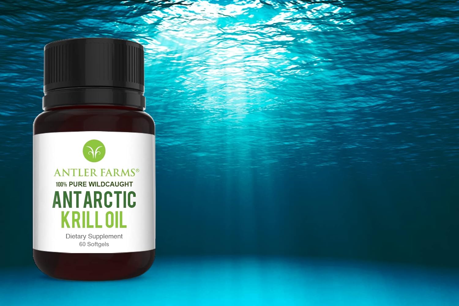 Premium Antarctic Krill Oil Softgels - Pure Omega-3 EPA + DHA Supplement from Pristine Waters - Astaxanthin for Rapid Absorption - 60 Count