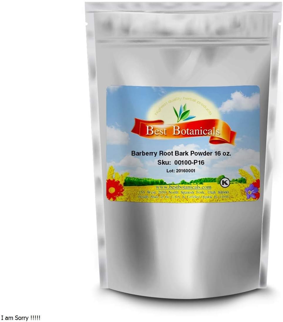 Premium Barberry Root Bark Powder - 16 oz - Highest Quality Botanicals