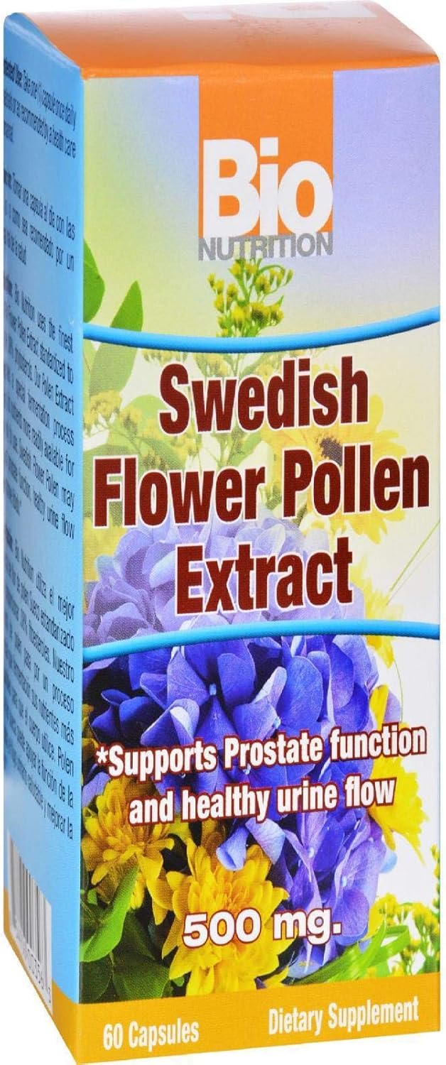 Premium Bio Nutrition Swedish Flower Pollen Extract Capsules - 500mg, 60 Capsules