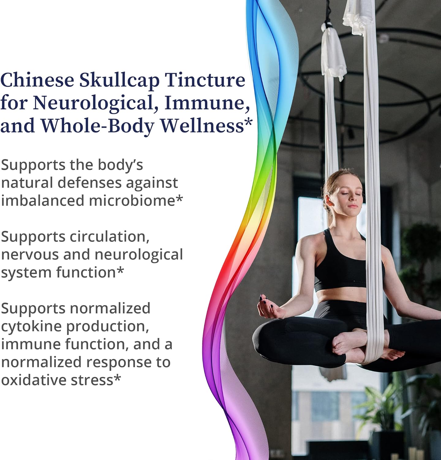 Premium BioPure Chinese Skullcap Herbal Tincture - Bioactive Flavonoid-Rich Extract for Neurological, Immune, & Circulation Support - 2 fl oz