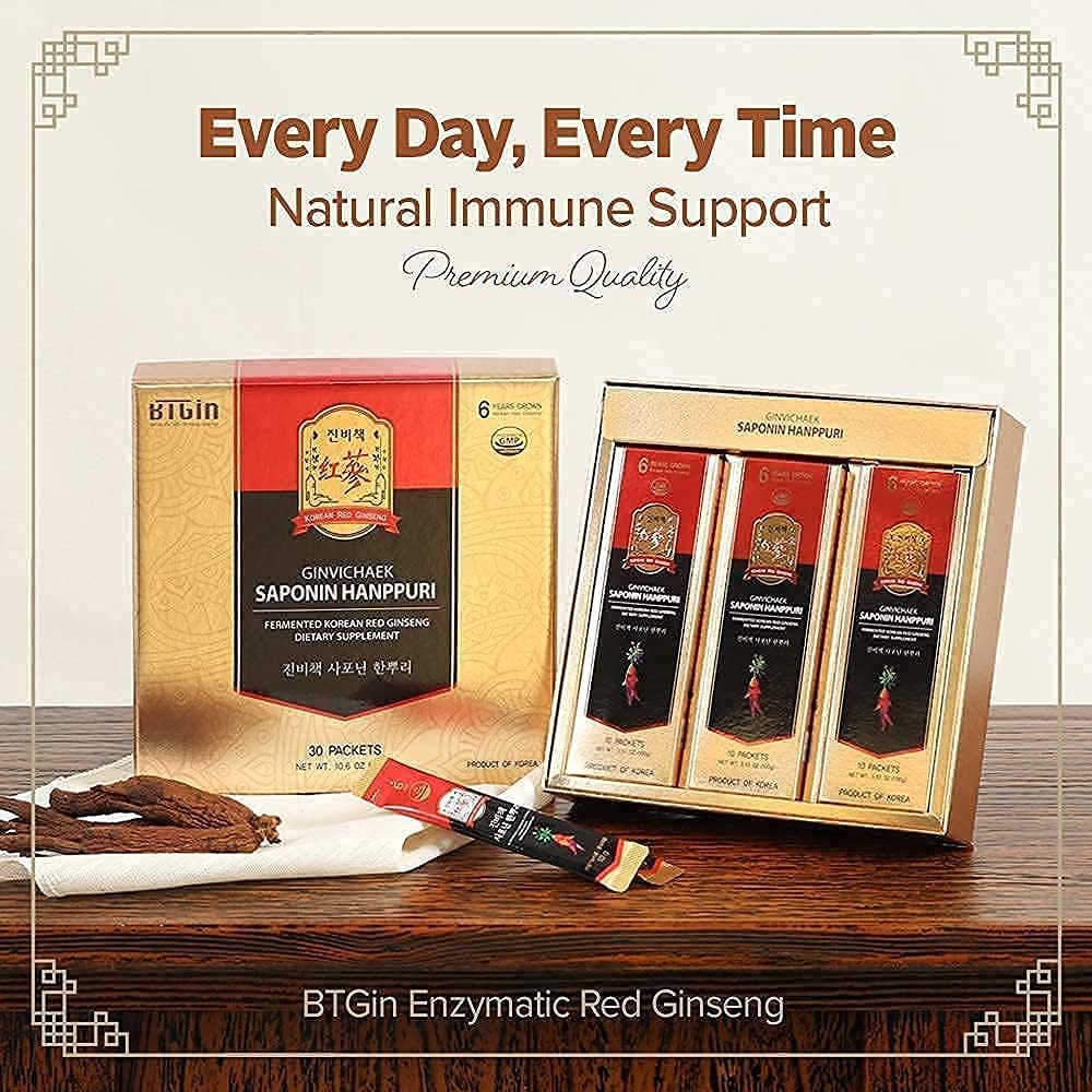 Premium Bundle: BTGIN Saponin Hanppuri Immune & Stamina Boost + VITA Ginseng Kids Support & Memory Function - Immune Boost for Children