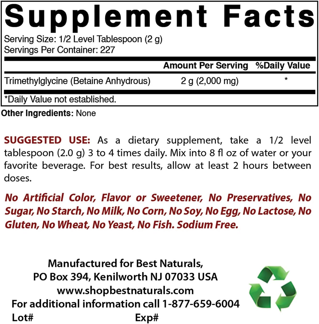 Premium Caffeine and Betaine Anhydrous Powder 1lb for Energy Boost and Focus