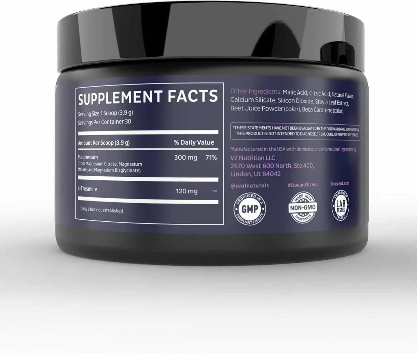 Premium Chelated Magnesium Complex with Peach Mango Flavor - Triple Blend Magnesium Drink Mix (30 Servings)