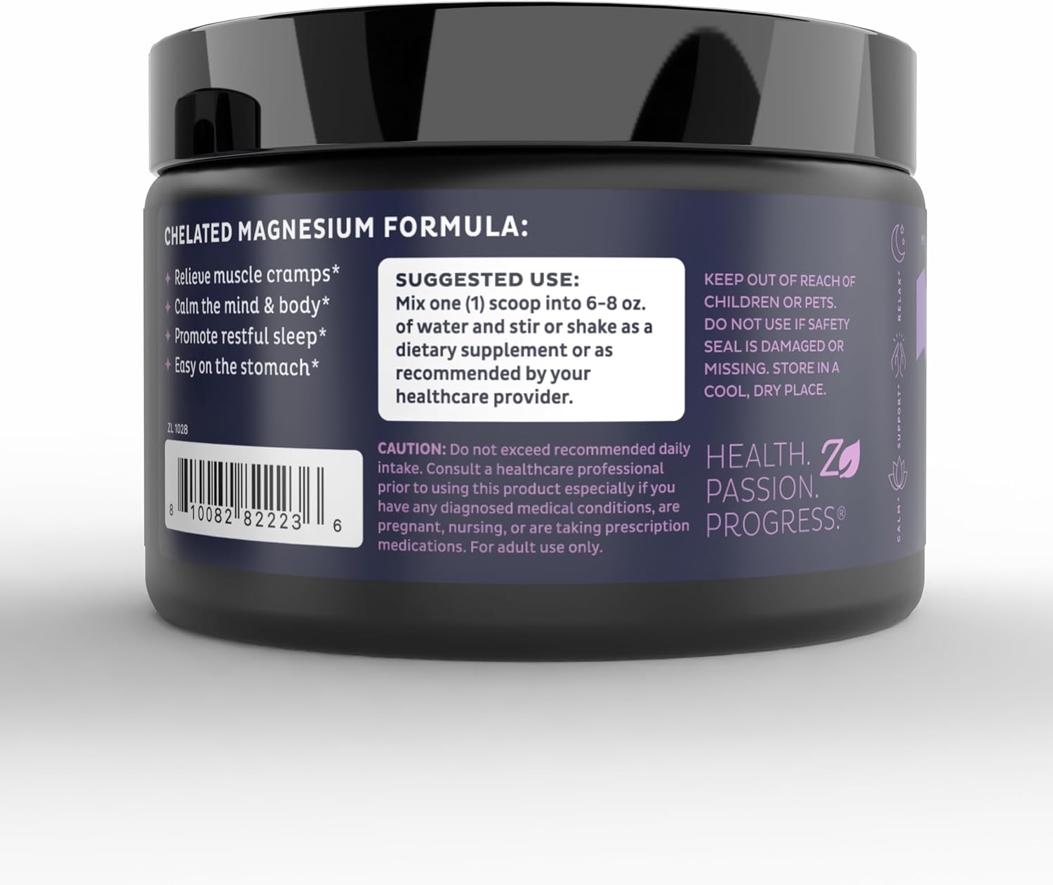 Premium Chelated Magnesium Complex with Peach Mango Flavor - Triple Blend Magnesium Drink Mix (30 Servings)