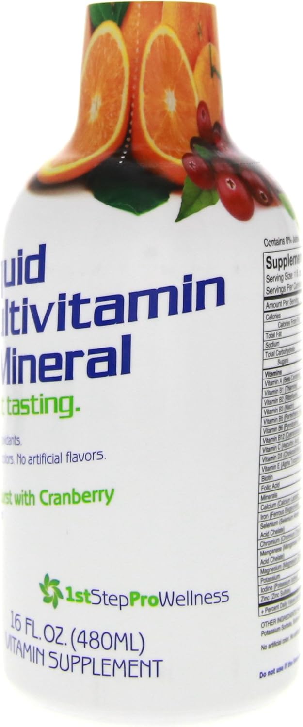 Premium Citrus Burst Liquid Multi-Vitamin and Mineral Supplement for Optimal Wellness, 16 oz - High Performance Formula
