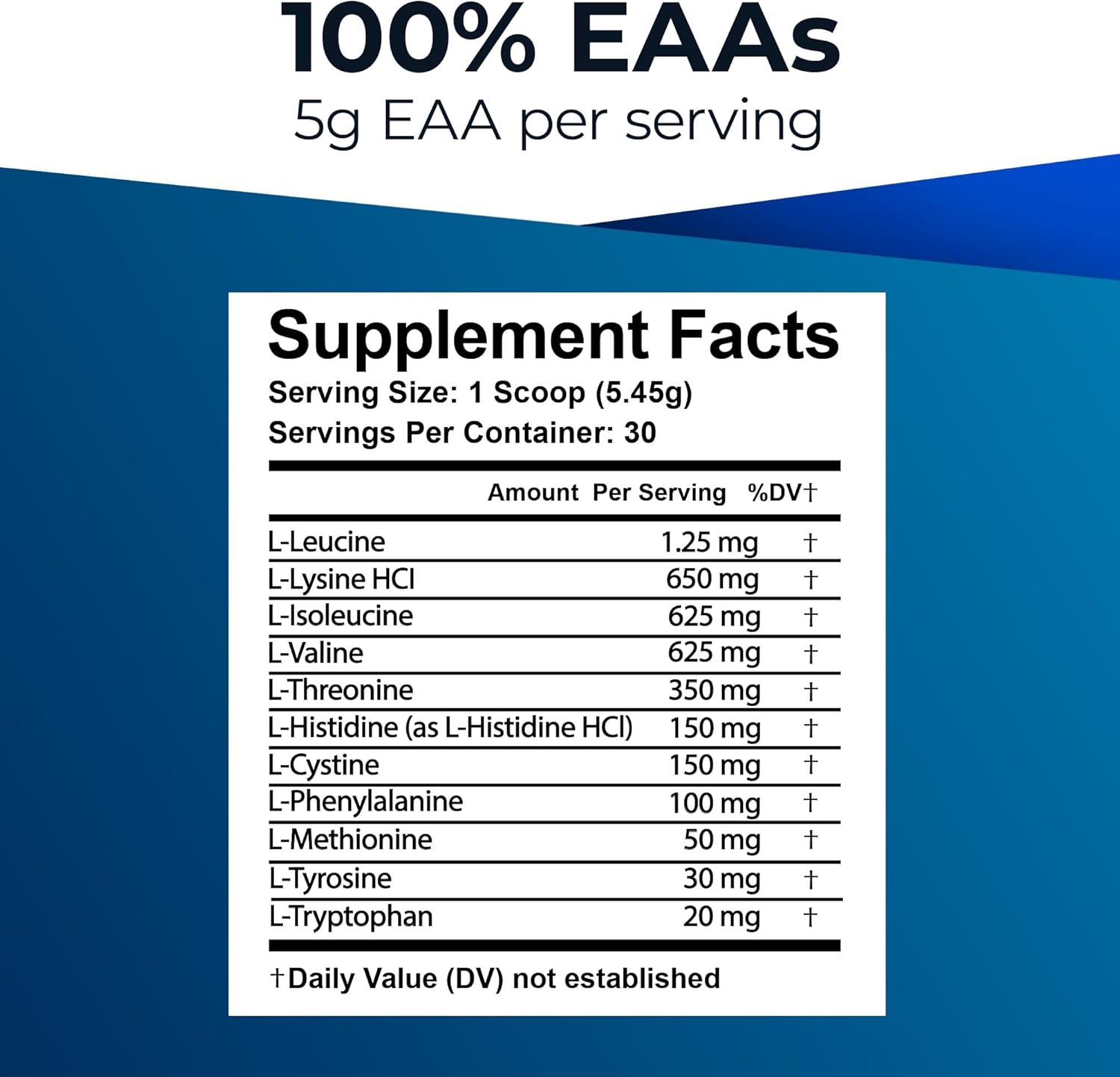Premium Citrus Flavored Essential Amino Acids Powder with Optimized BCAA Ratio - Increase Energy, Muscle & Recovery - Vegan & Keto - 30 Servings