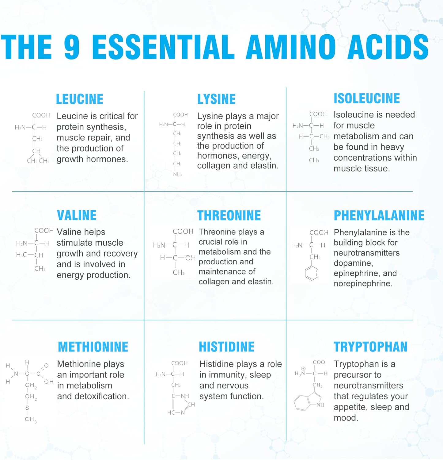 Premium Citrus Flavored Essential Amino Acids Powder with Optimized BCAA Ratio - Increase Energy, Muscle & Recovery - Vegan & Keto - 30 Servings
