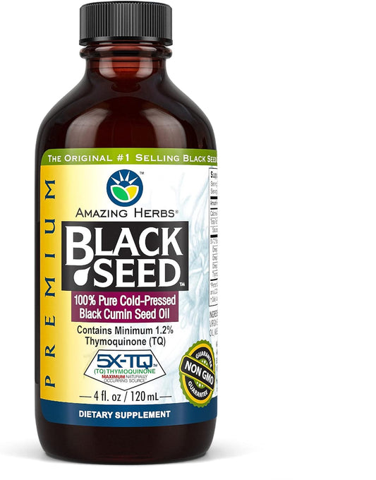 Premium Cold Pressed Black Seed Oil for Digestive Health, Immune Support, and Joint Mobility - 4 Fl Oz Bottle