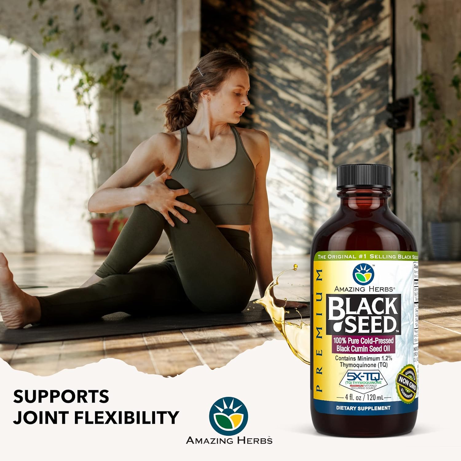 Premium Cold Pressed Black Seed Oil for Digestive Health, Immune Support, and Joint Mobility - 4 Fl Oz Bottle