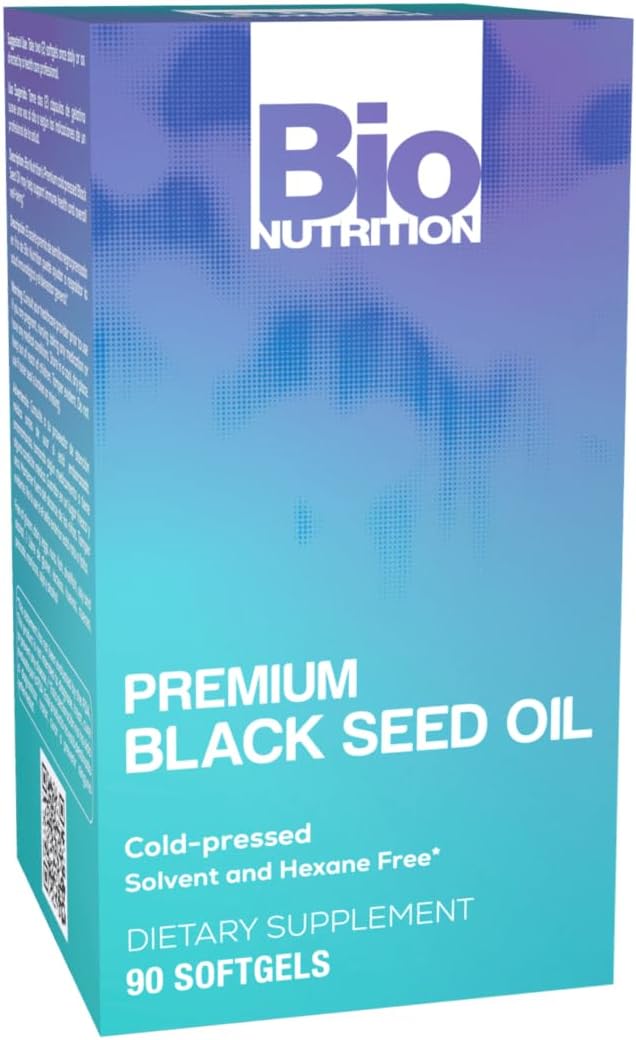 Premium Cold Pressed Black Seed Oil Softgels for Immune Support and Healthy Inflammatory Function - 90 Capsules with Antioxidant Properties for Hair, Skin, and Digestive Health