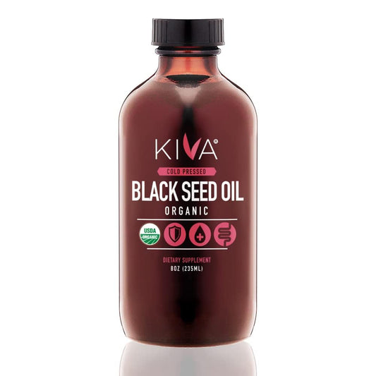 Premium Cold-Pressed Black Seed Oil with Ultra High Thymoquinone - 100% Organic Nigella Sativa Seed Oil Supplement - Vegan, 8 oz Glass Bottle