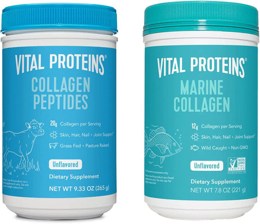 Premium Collagen Peptides Powder Blend with Unflavored Marine Collagen - 9.33 OZ