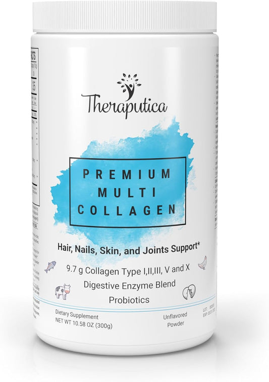 Premium Collagen Peptides Protein Powder with Vitamin C for Healthy Skin, Hair, Nails, and Joints - 10.58 Oz Supplement for Women & Men