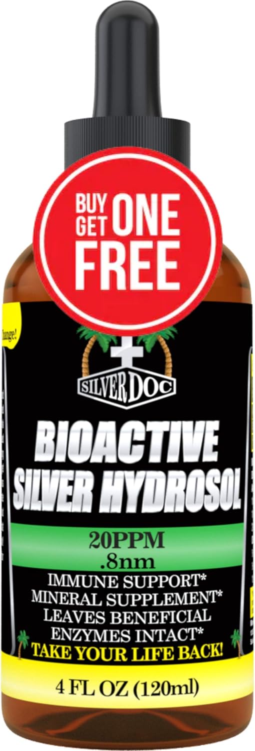 Premium Colloidal Silver Hydrosol Dropper for Immune Support - Potent 2-4oz Bottles - Natural Alternative with Maximum Effectiveness