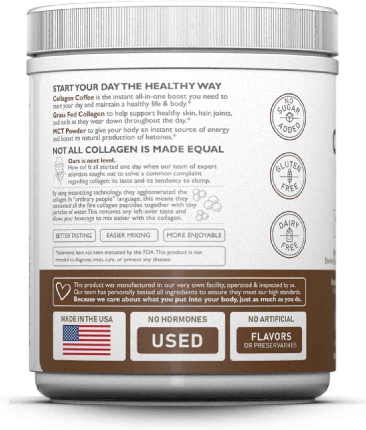 Premium Colombian Coffee Infused NUTRACOLLAGEN Peptide Powder - Grass-Fed, Keto Friendly, Soy & Gluten Free, Mocha Hazelnut Flavor, 25 Servings